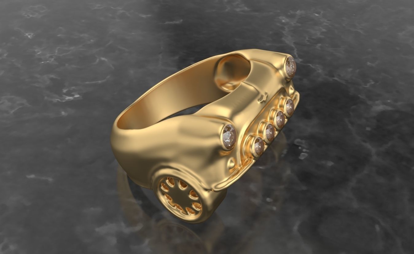 mini cooper ring gems  3D print model_19