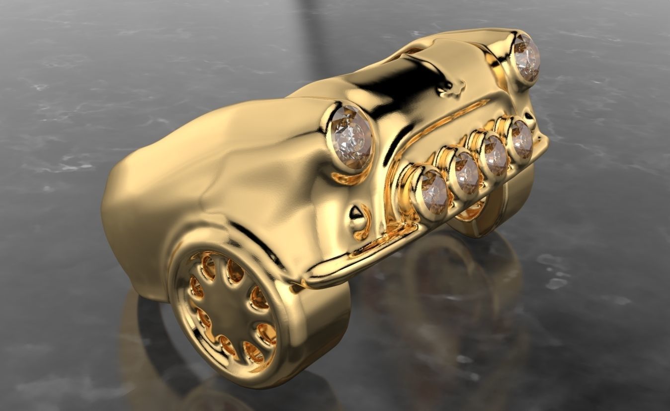 mini cooper ring gems  3D print model_21