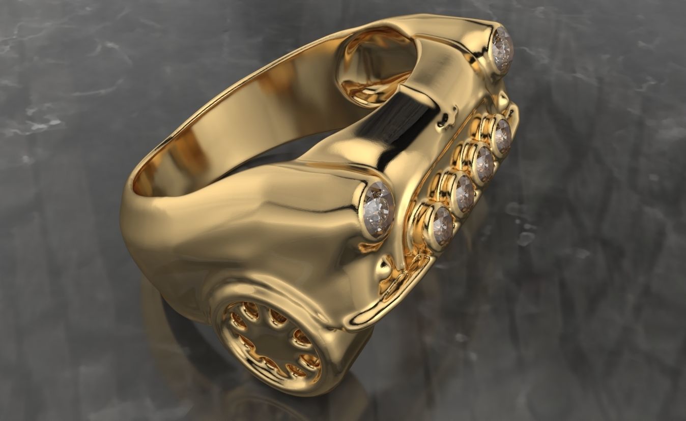 mini cooper ring gems  3D print model_7