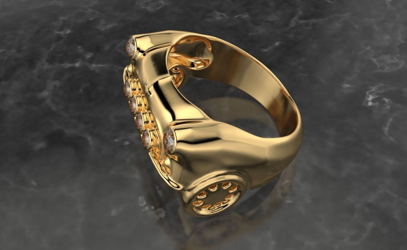 mini cooper ring gems  3D print model_16