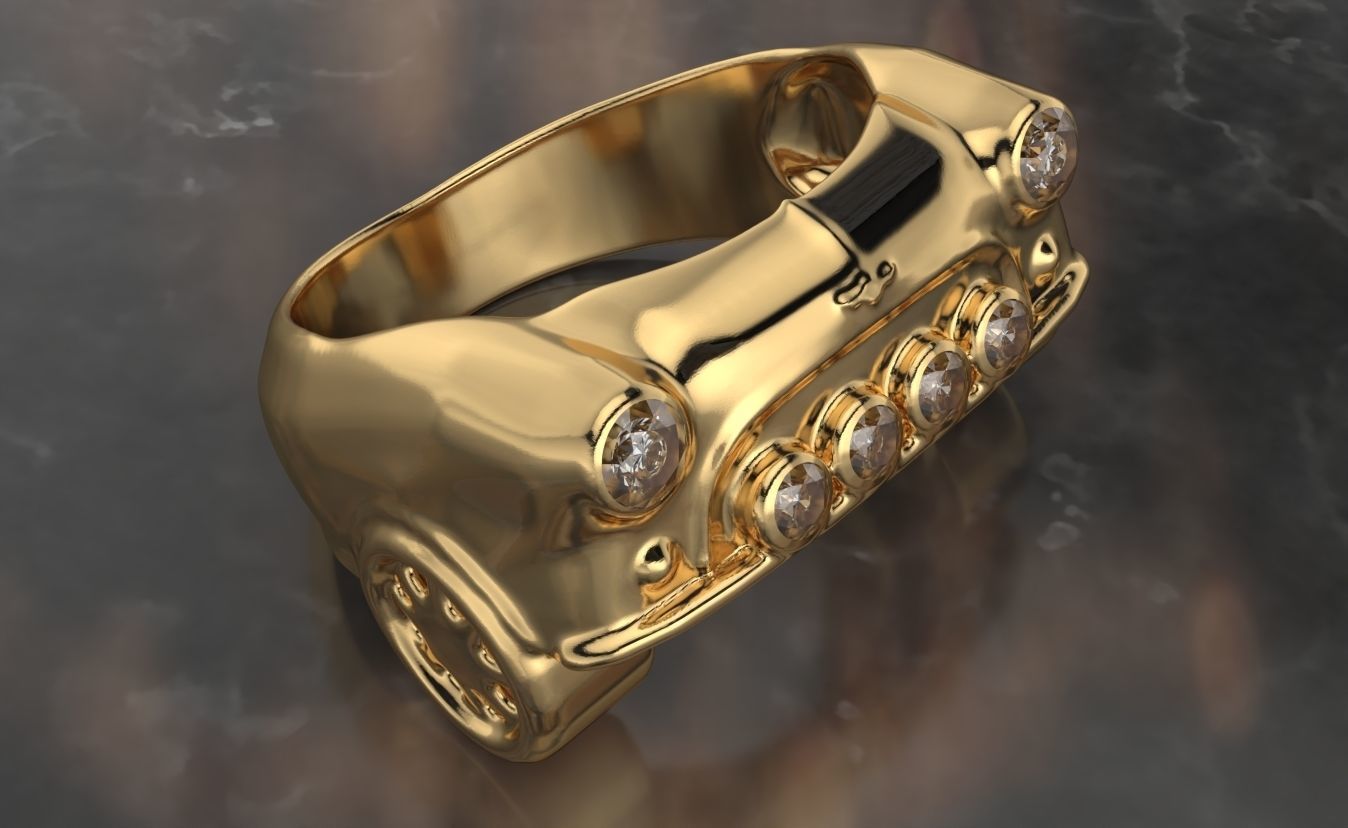 mini cooper ring gems  3D print model_8