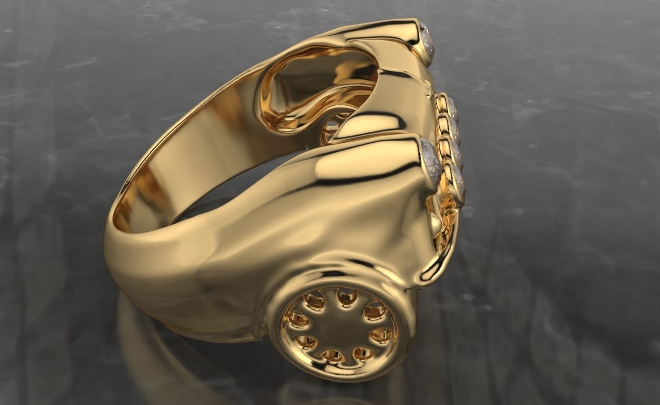 mini cooper ring gems  3D print model_6