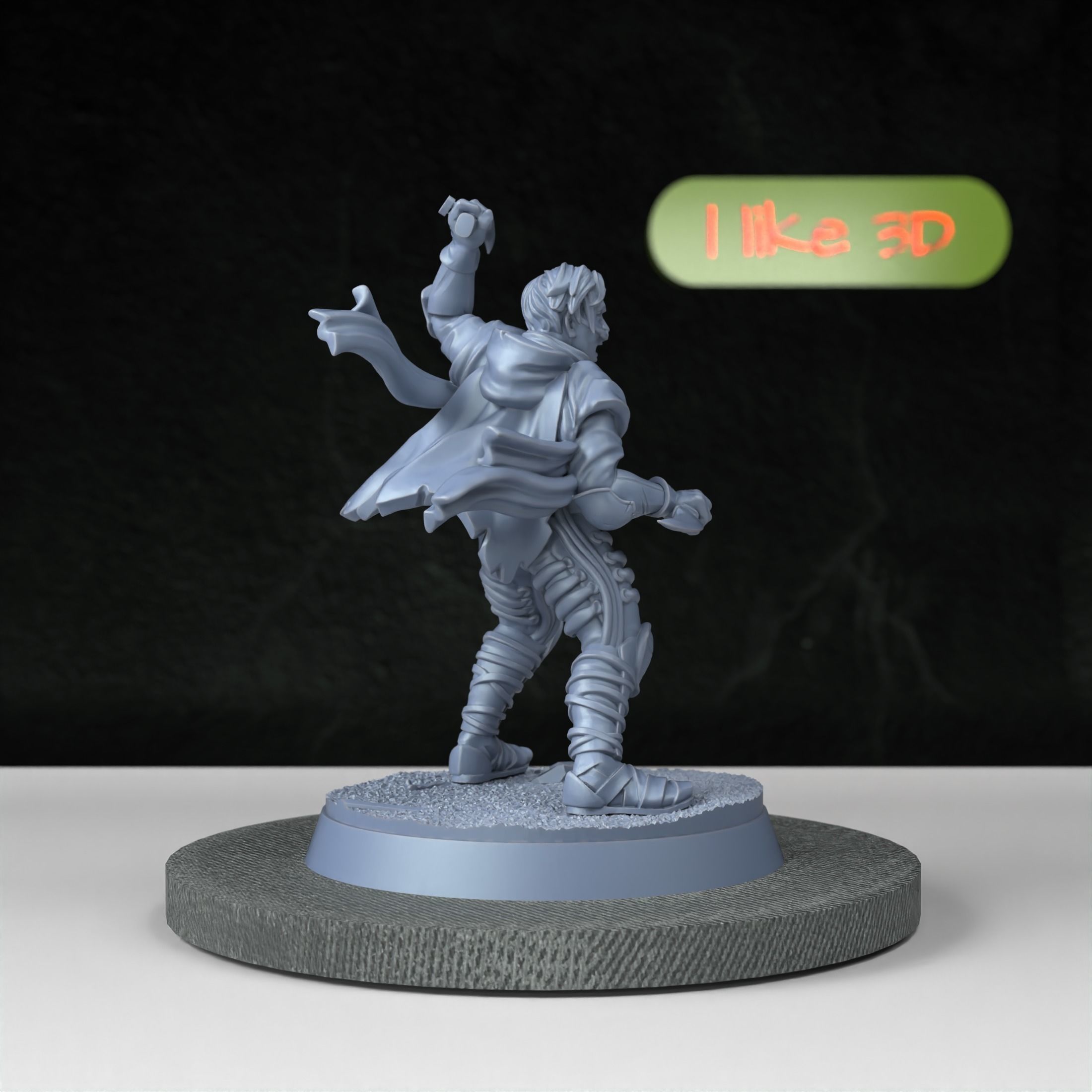 Desert Nomad Amer Sirocco Miniature Inspired by Dune and Dune 2 3D print model_4