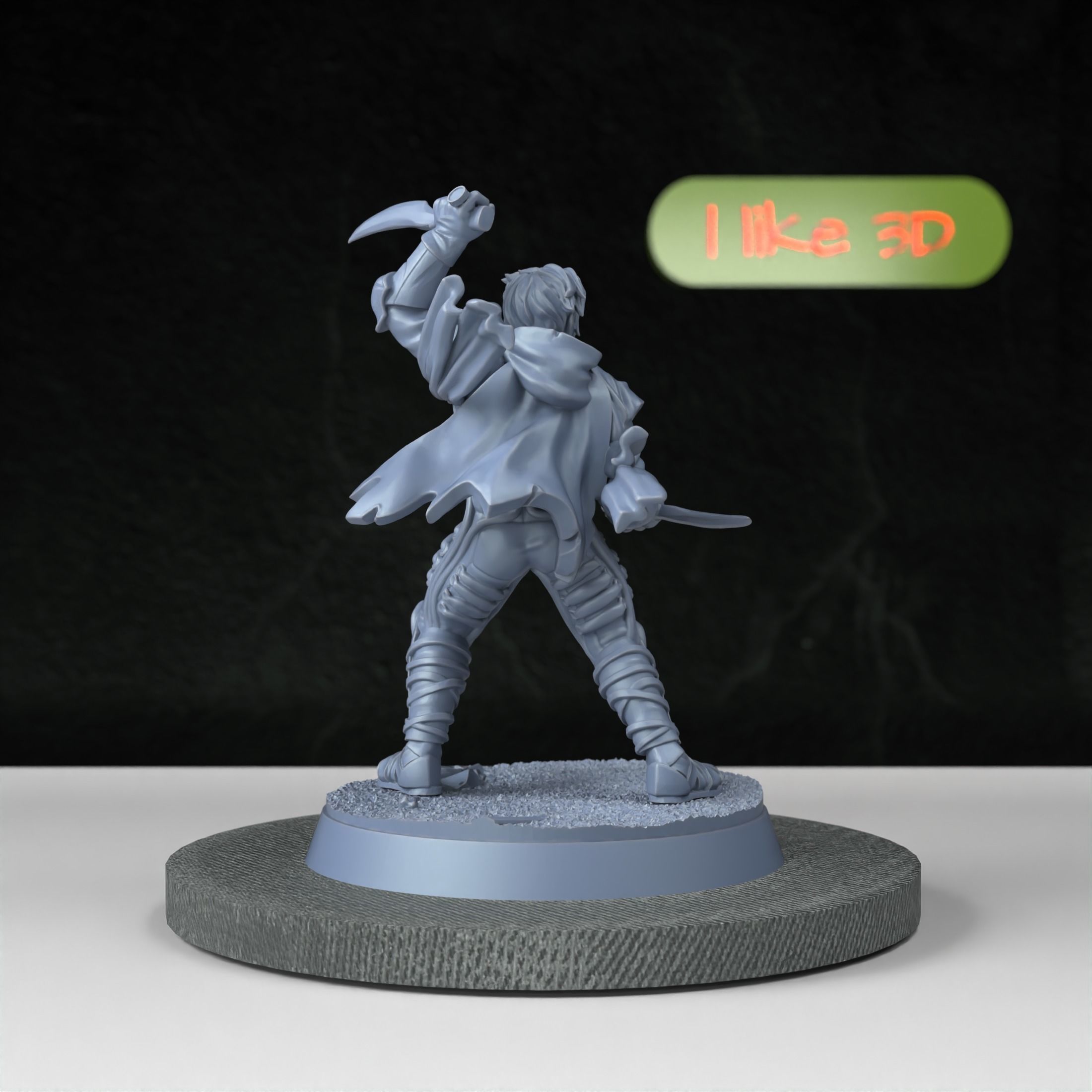 Desert Nomad Amer Sirocco Miniature Inspired by Dune and Dune 2 3D print model_5