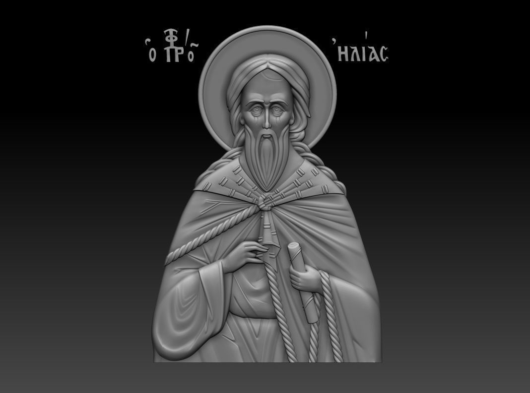 Elijah the prophet 3D print model_12