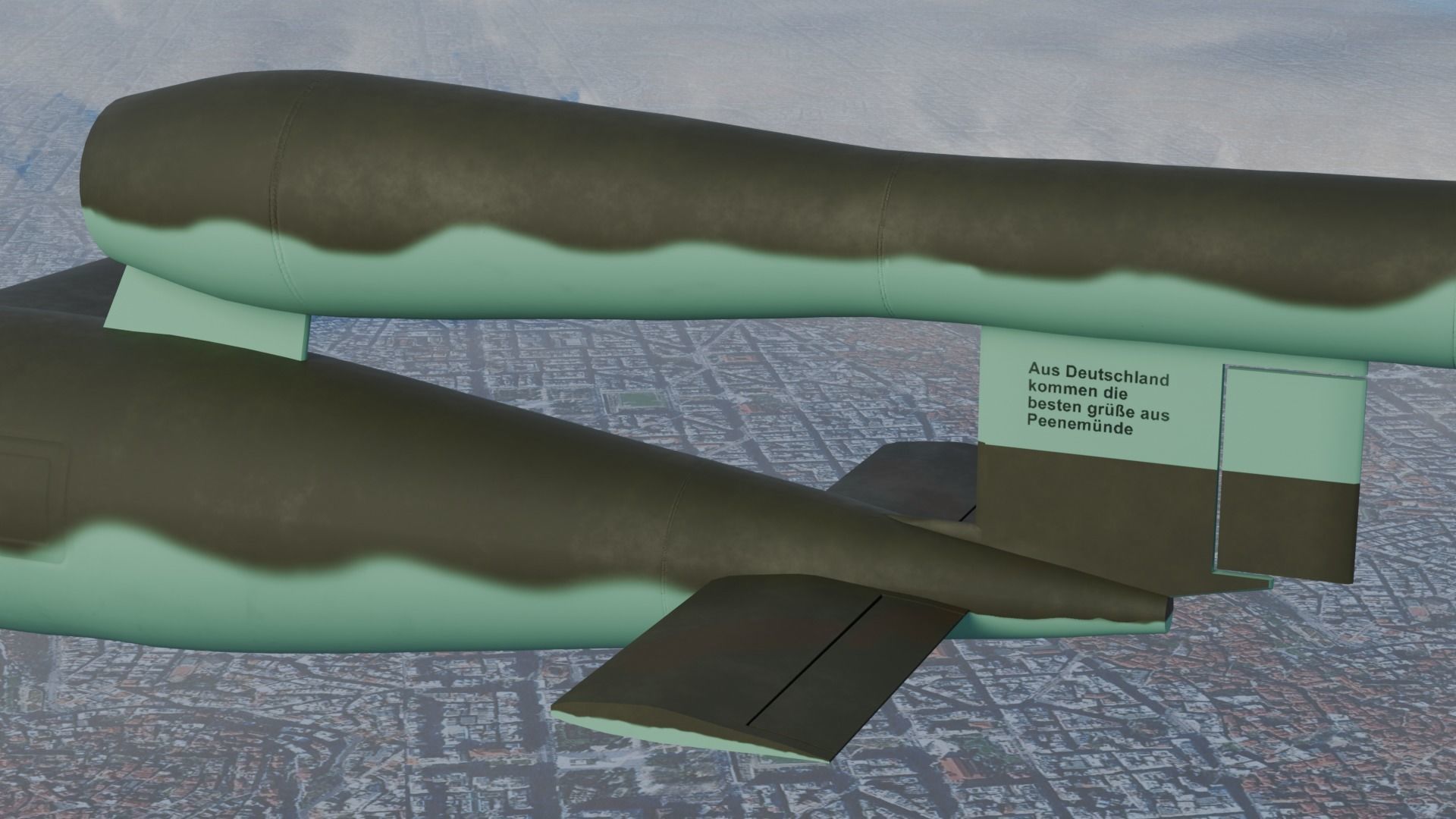 V1 Flying Bomb Low-poly 3D model_7