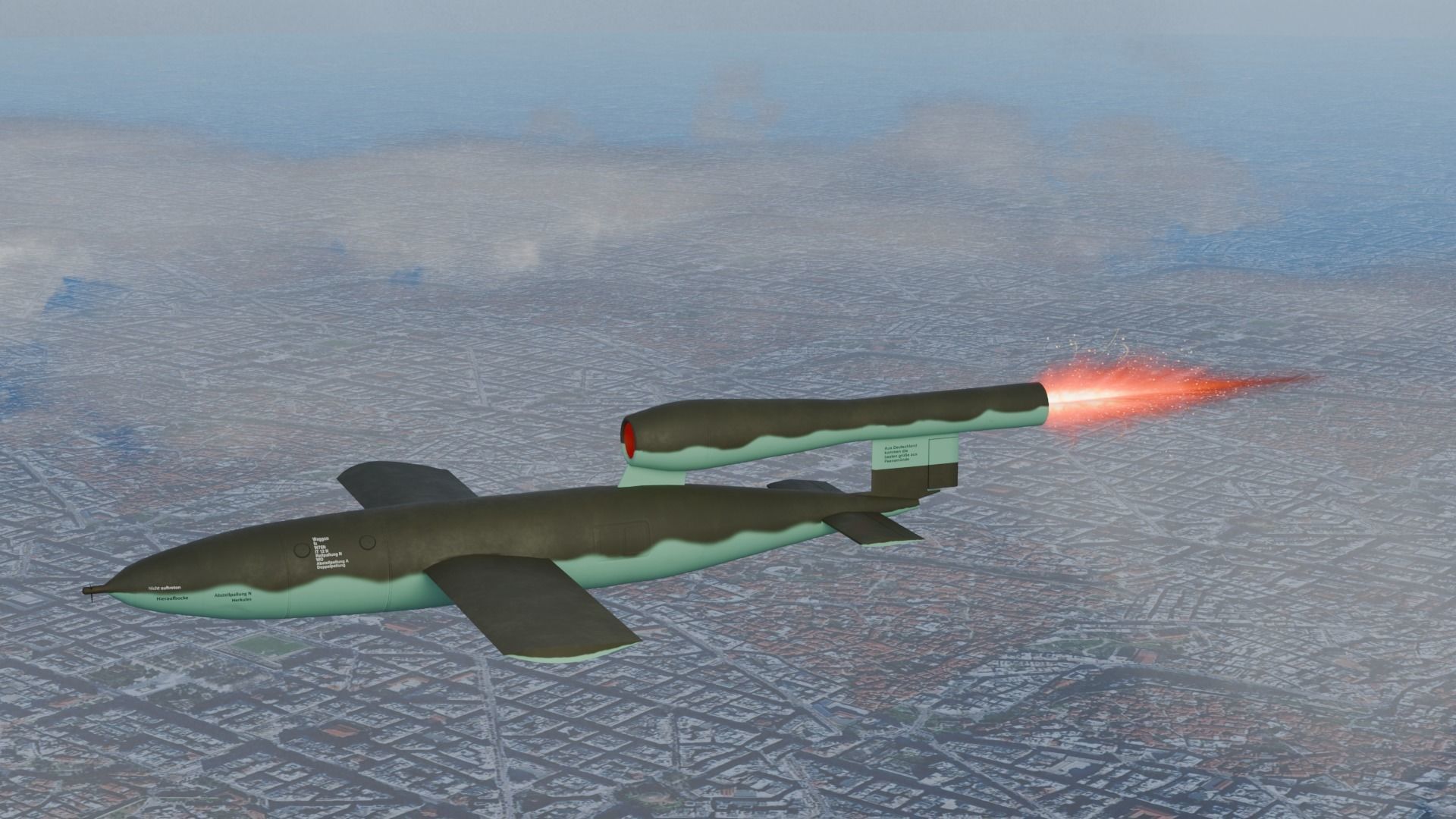 V1 Flying Bomb Low-poly 3D model_2