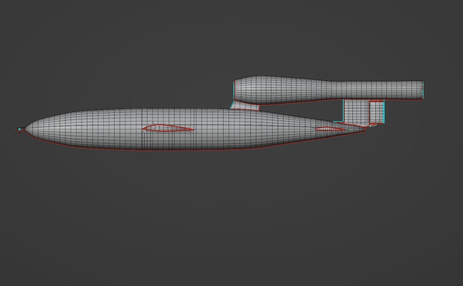 V1 Flying Bomb Low-poly 3D model_13