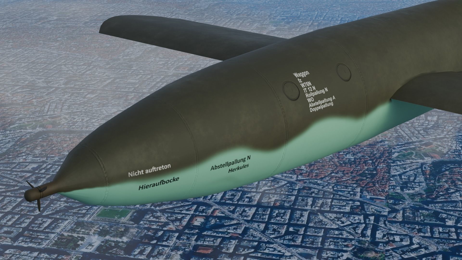 V1 Flying Bomb Low-poly 3D model_6