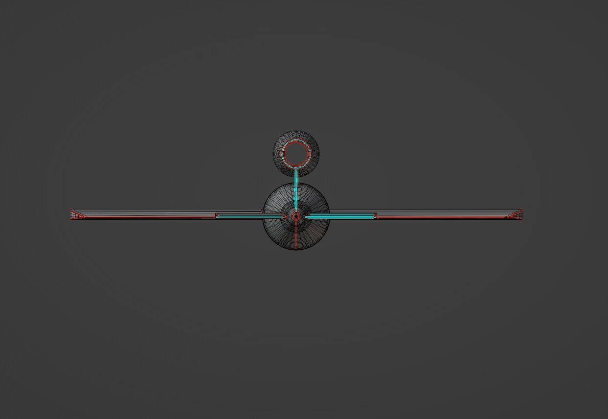 V1 Flying Bomb Low-poly 3D model_10