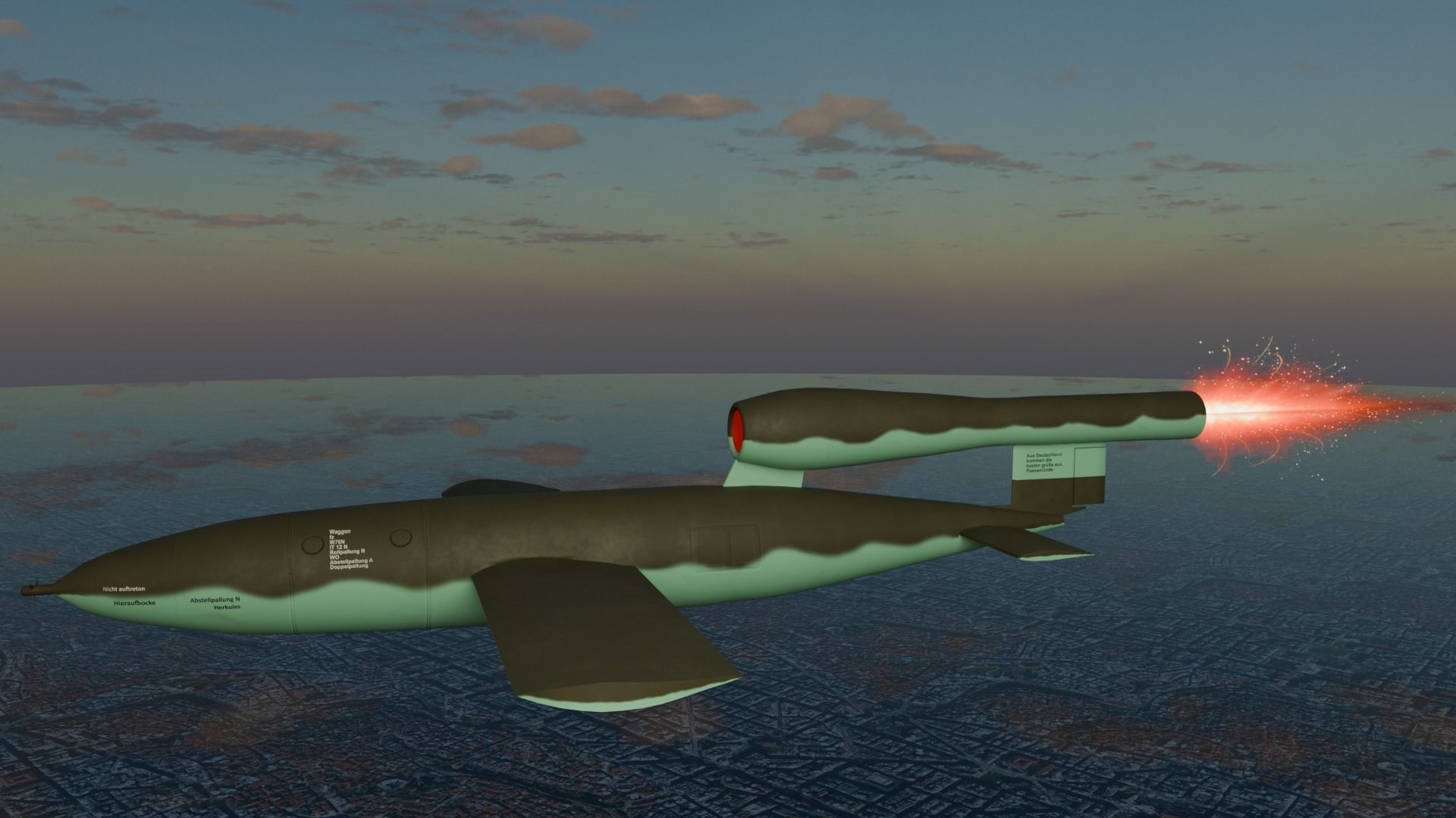 V1 Flying Bomb Low-poly 3D model_9