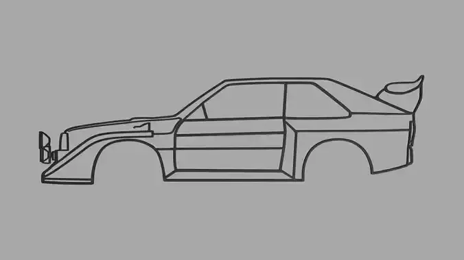 Audi S1 E2 Wall Silhouette 3D print model