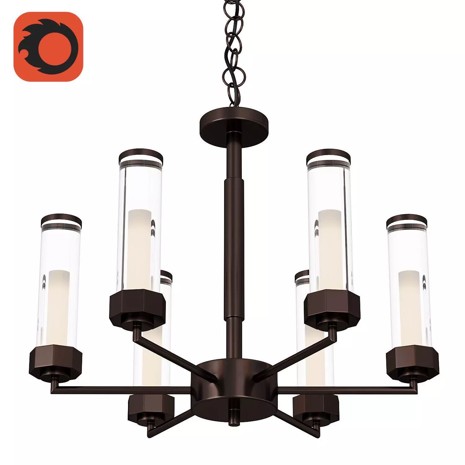 Regent-3-6-BB Chelsom chandelier Low-poly 3D model