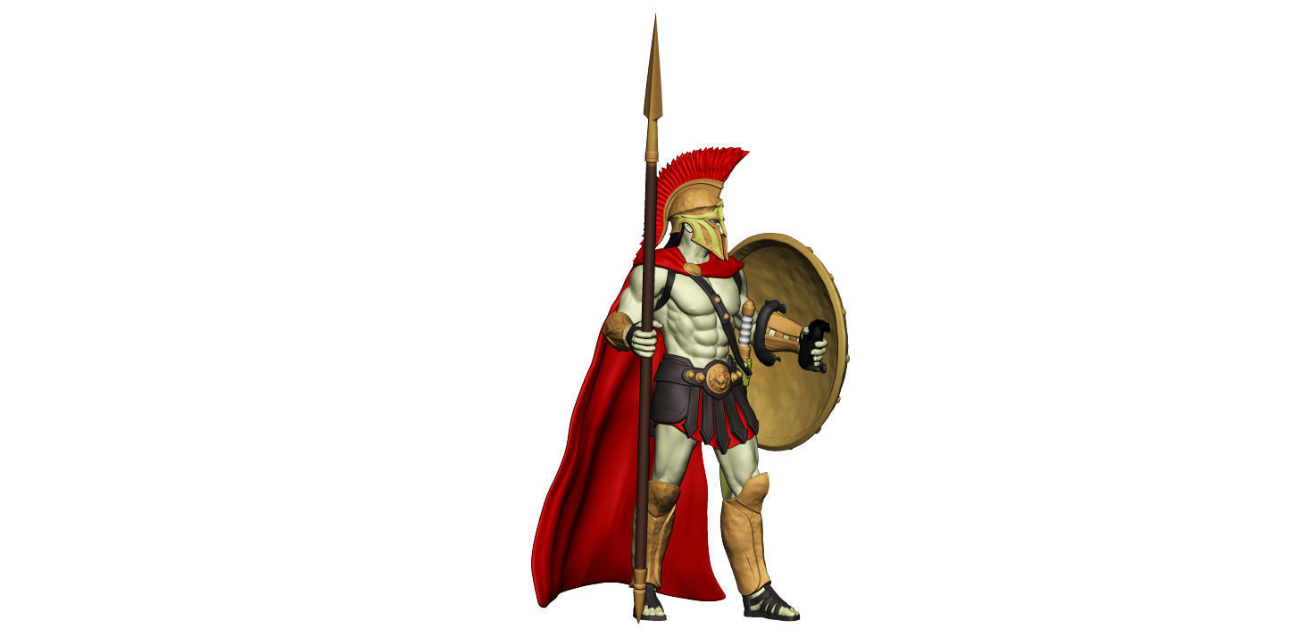 Spartan 2 Second set Medium spartan army 3D print model_16