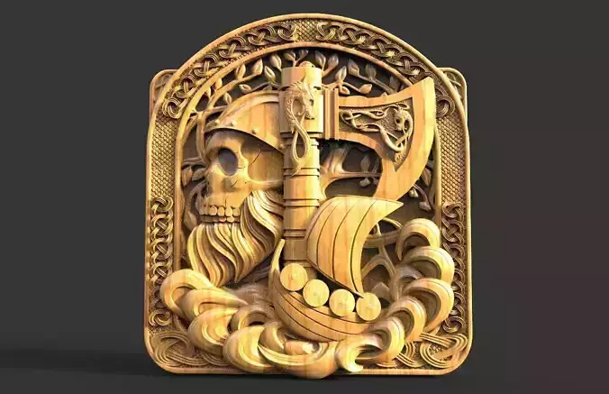Viking Skull CNC