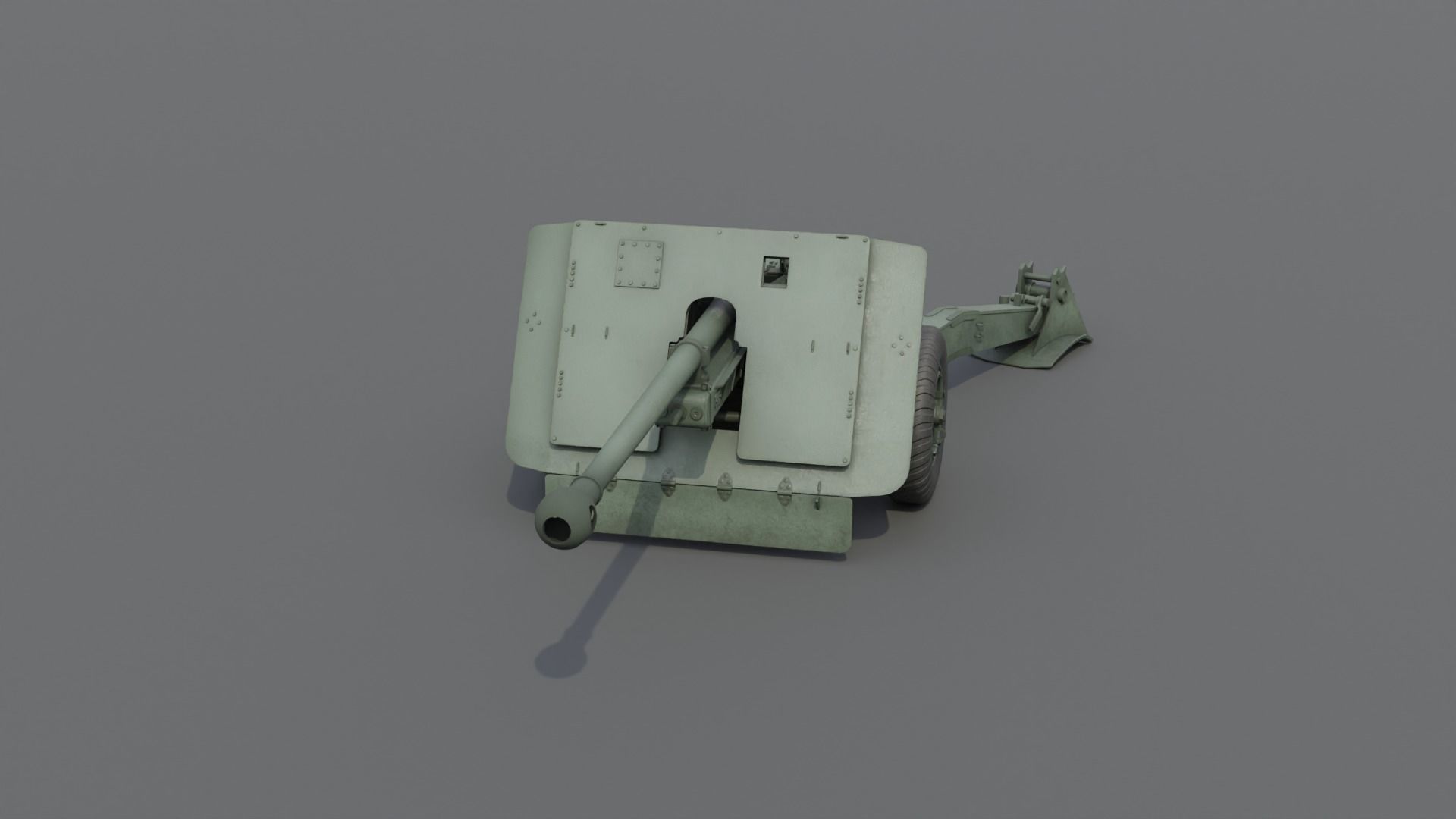 Ordnance QF 17-Pounder Anti-Tank Gun Low-poly 3D model_10
