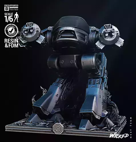 Wicked Movies ED 209 Sculpture Tested for 3D printing  3D print model