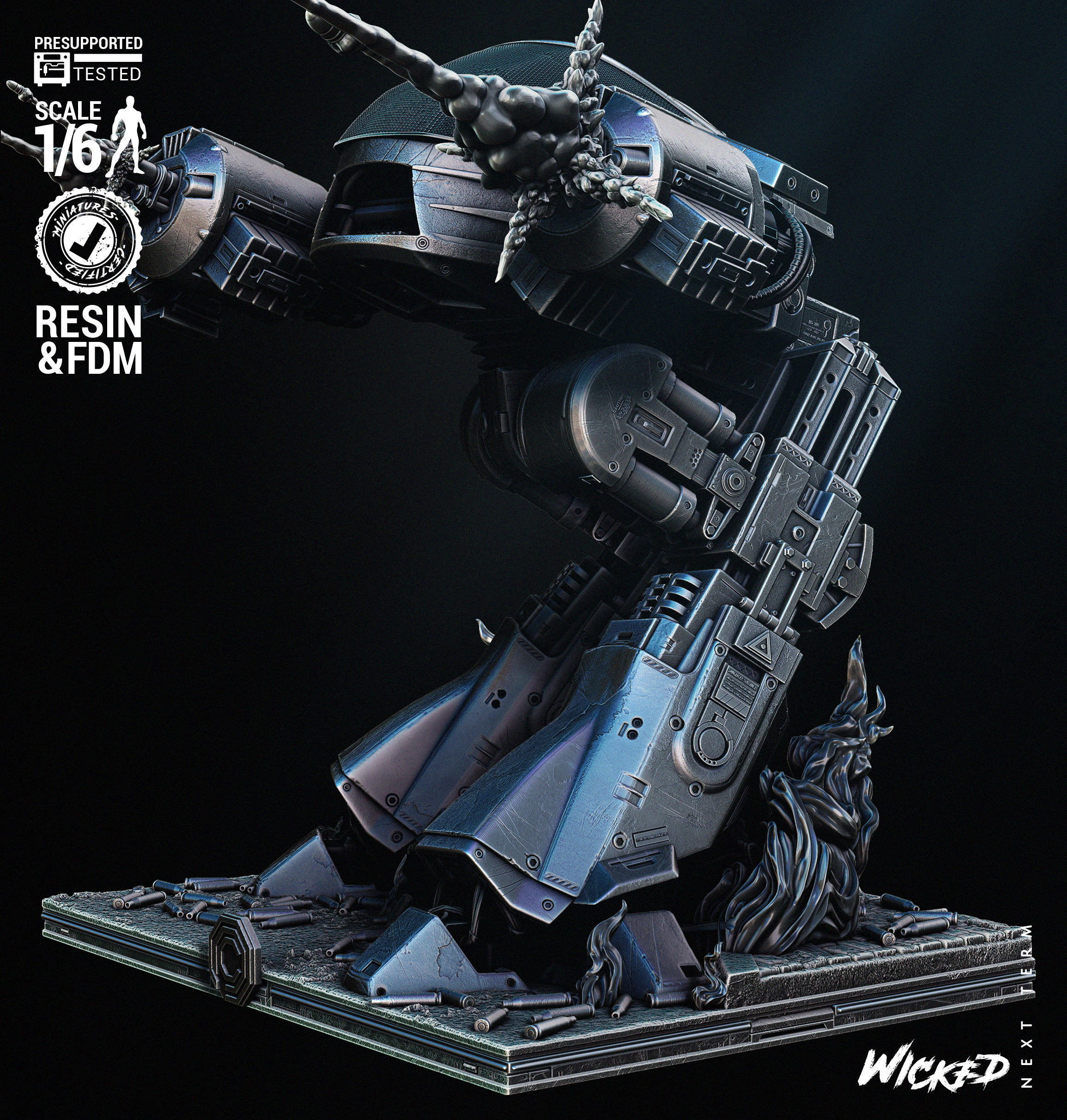 Wicked Movies ED 209 Sculpture Tested for 3D printing  3D print model_18