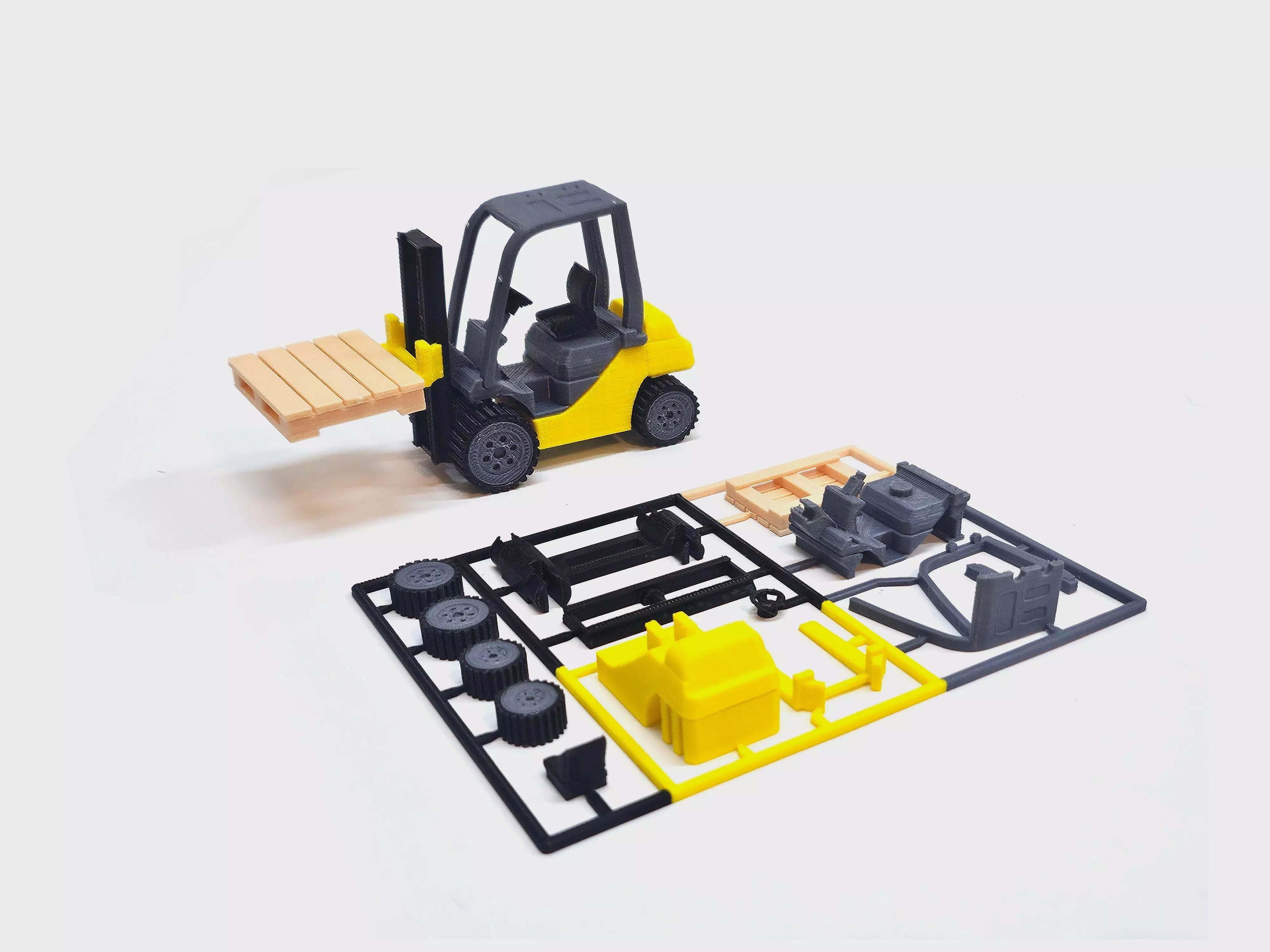 Forklift Kit Card with Palette 3D print model_0
