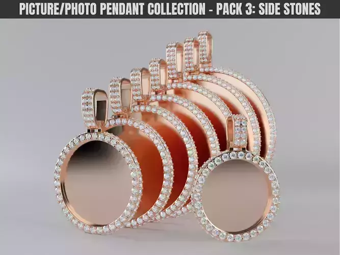 Picture Pendant Collection Pack 3 - Side Stones 3D print model