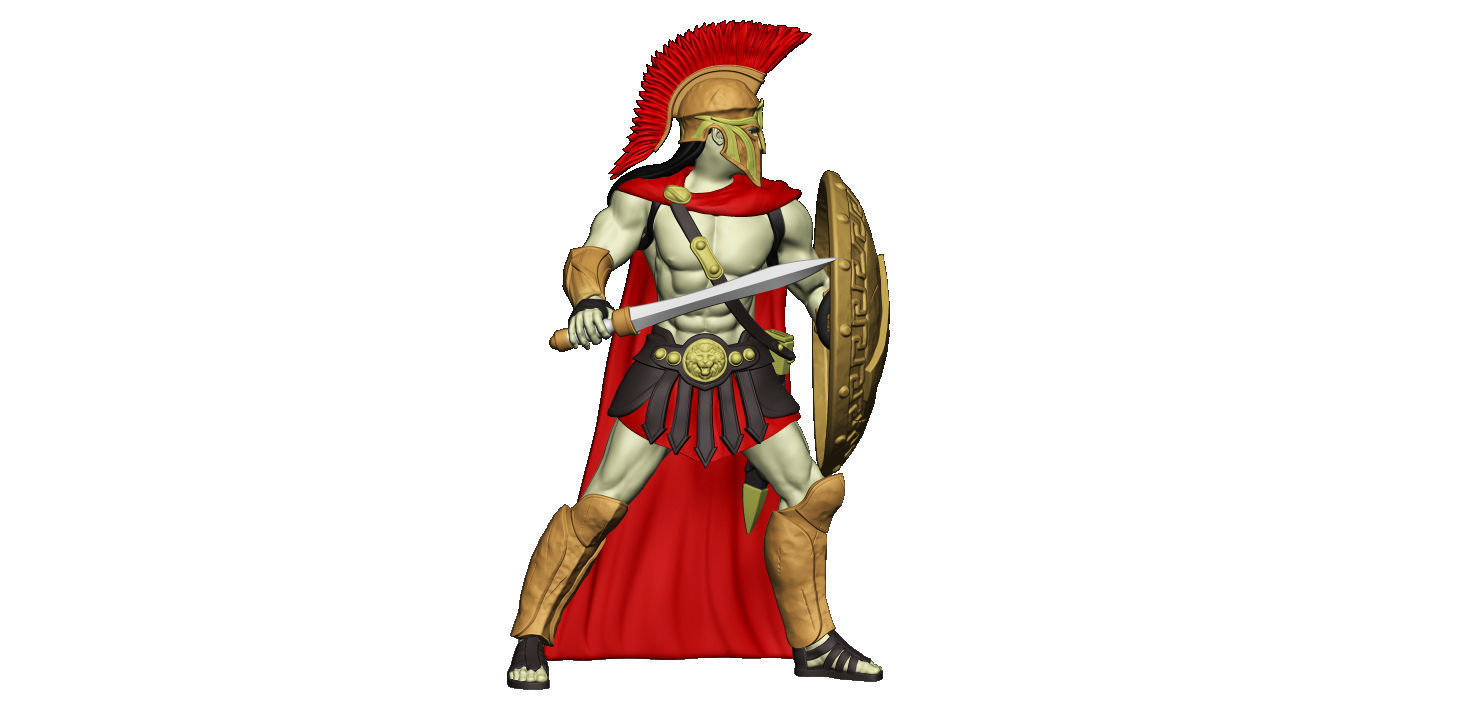 Spartan 5 Second set Medium spartan army 3D print model_12