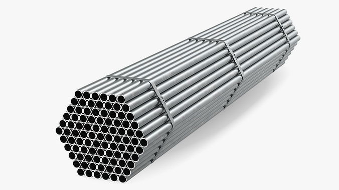 GI pipe bundle free 3D model | CGTrader