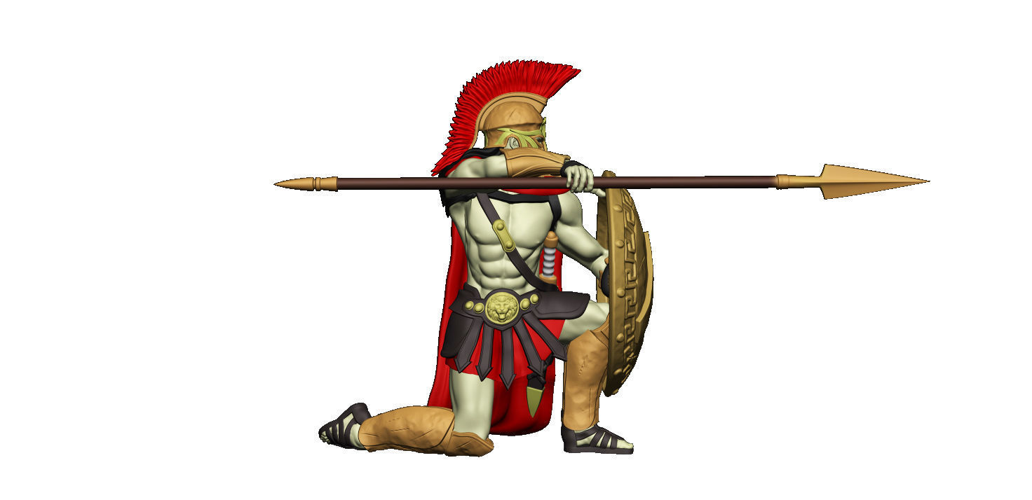 Spartan 6 Second set Medium spartan army 3D print model_13