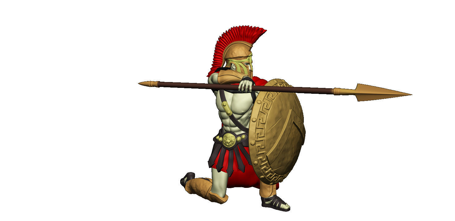 Spartan 6 Second set Medium spartan army 3D print model_15