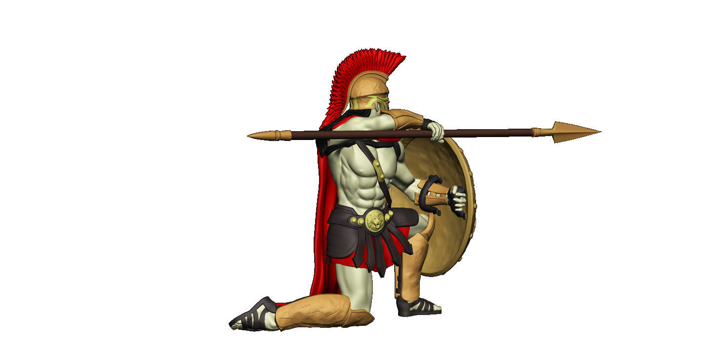 Spartan 6 Second set Medium spartan army 3D print model_16