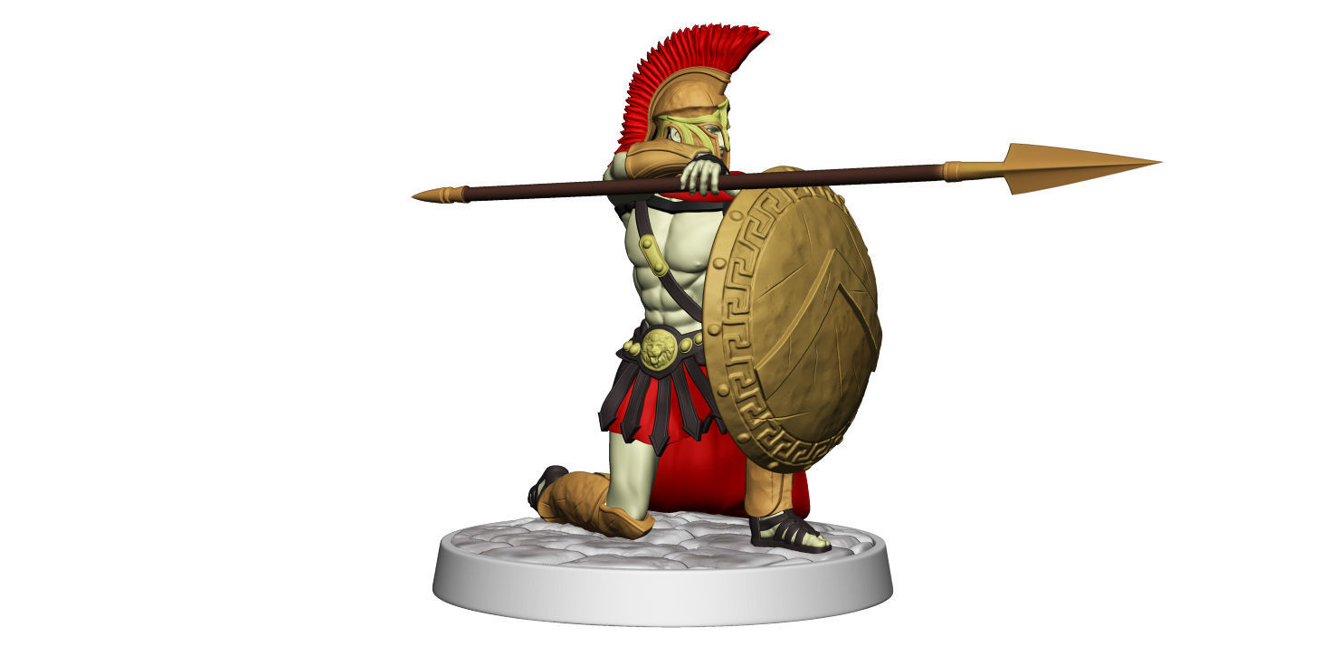 Spartan 6 Second set Medium spartan army 3D print model_21