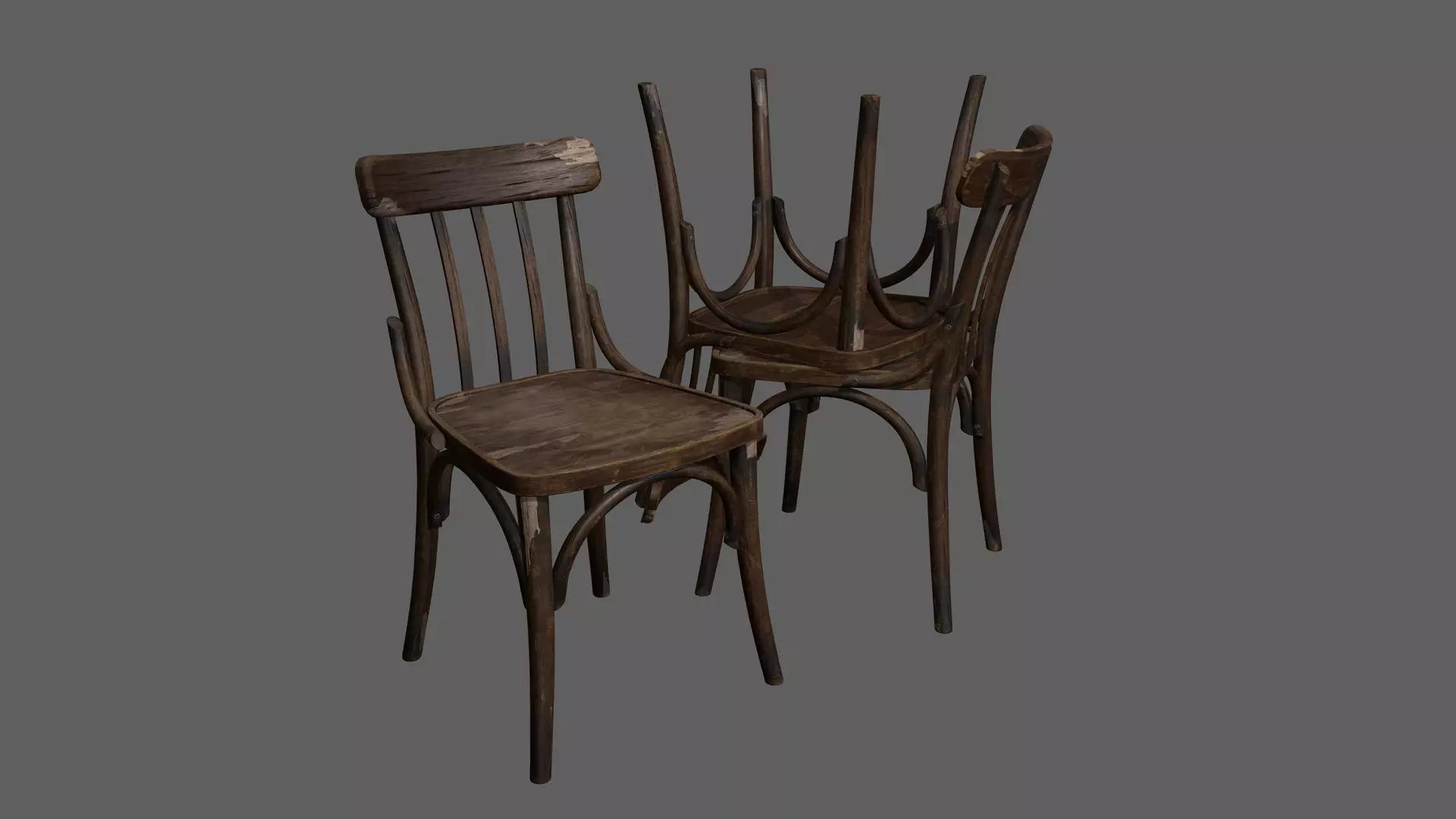 Thonet 3D model Low-poly 3D model_0