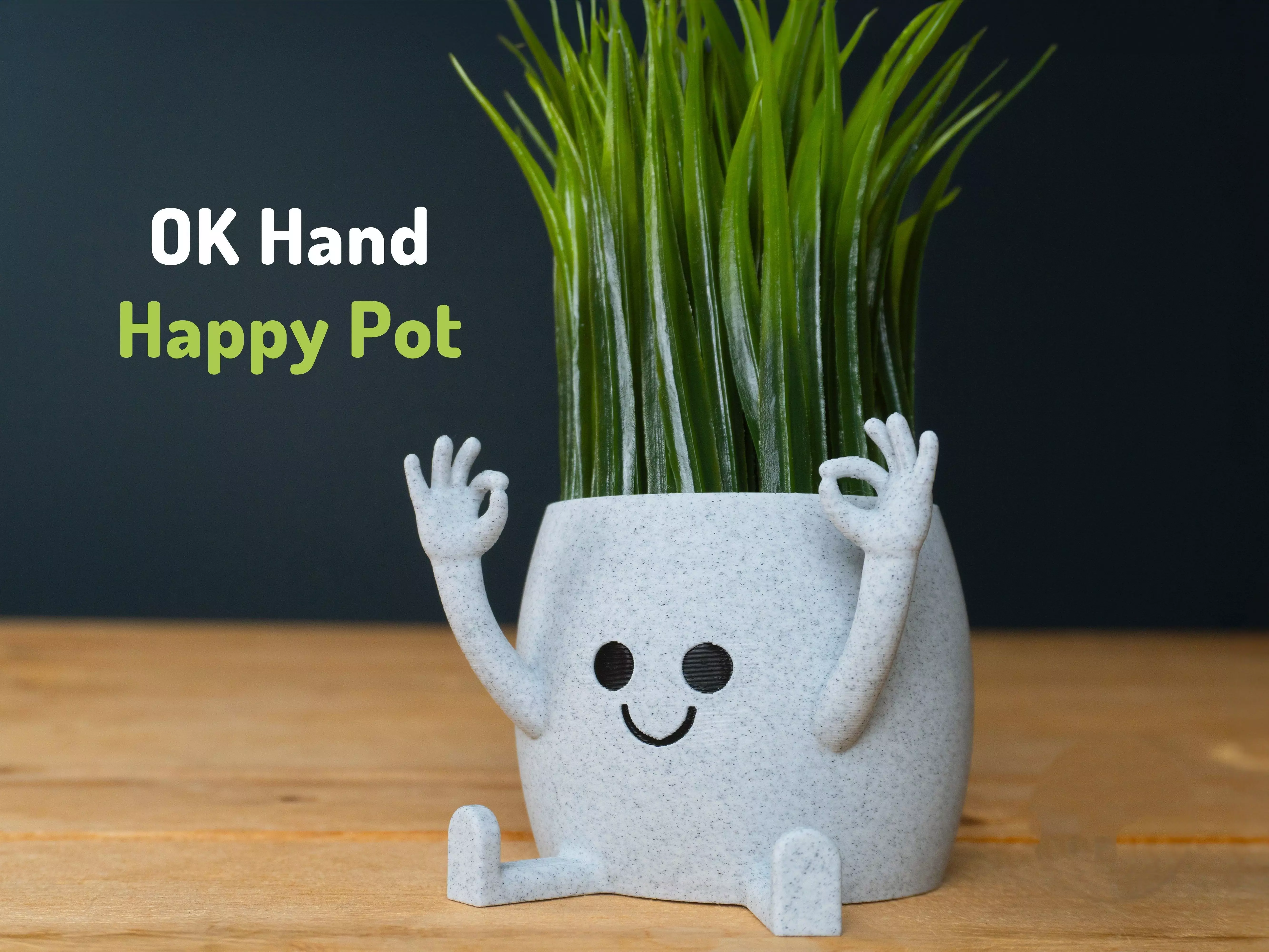 OK Hand Sitting Pot 3D print model