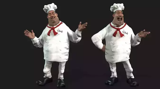 Chef High quality character full Rigged and Animated 