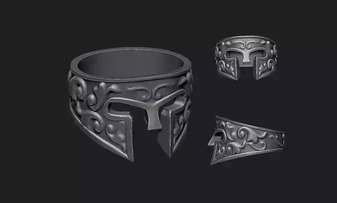 spartan helmet ring