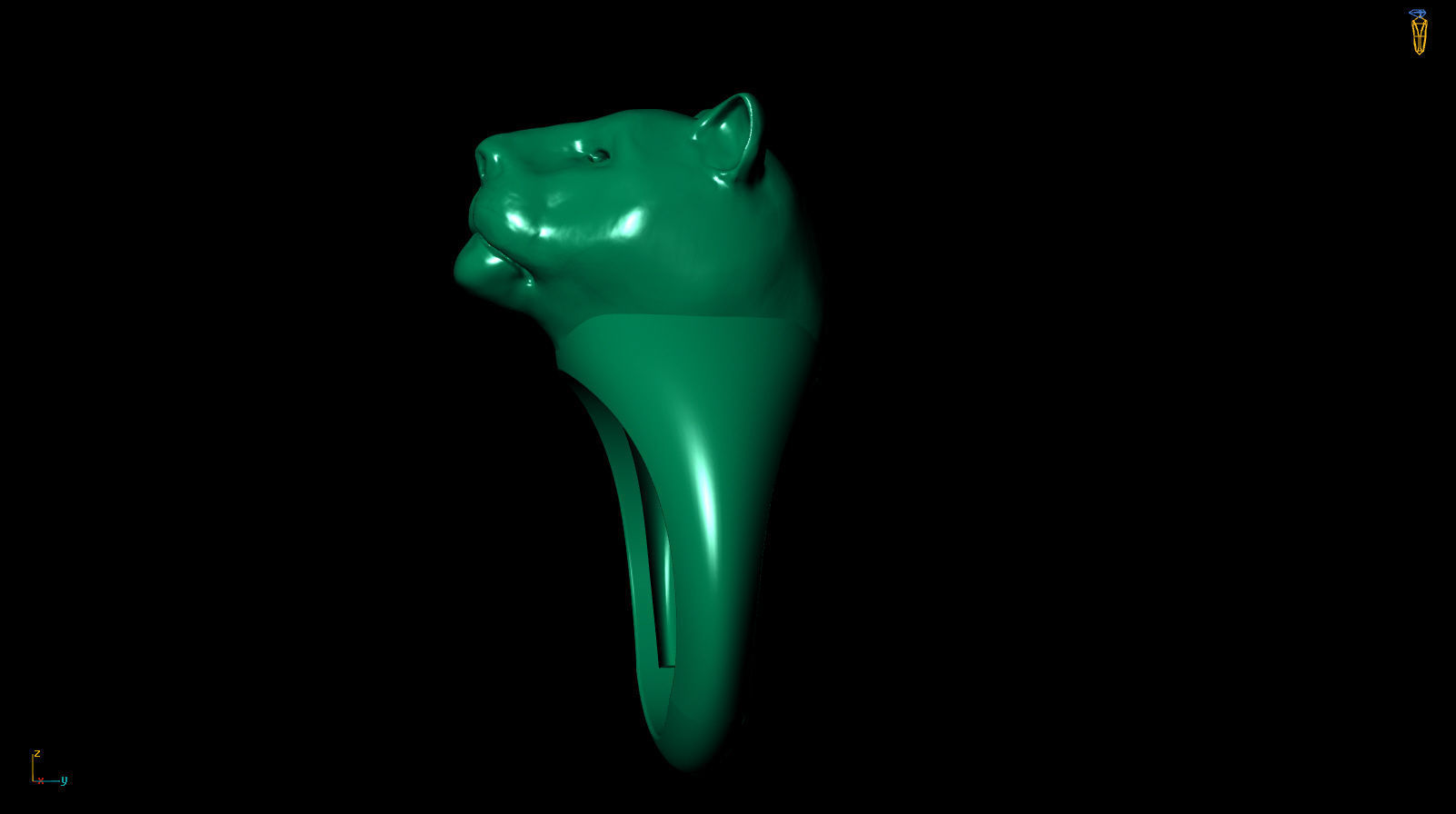 Black Panther Ring 3D print model_5