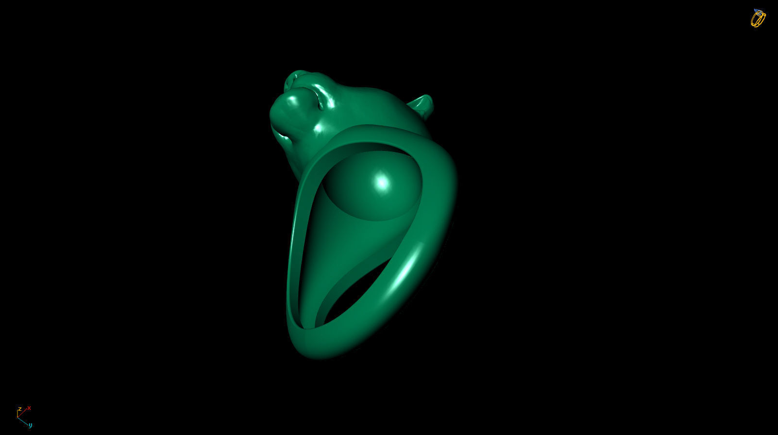 Black Panther Ring 3D print model_6