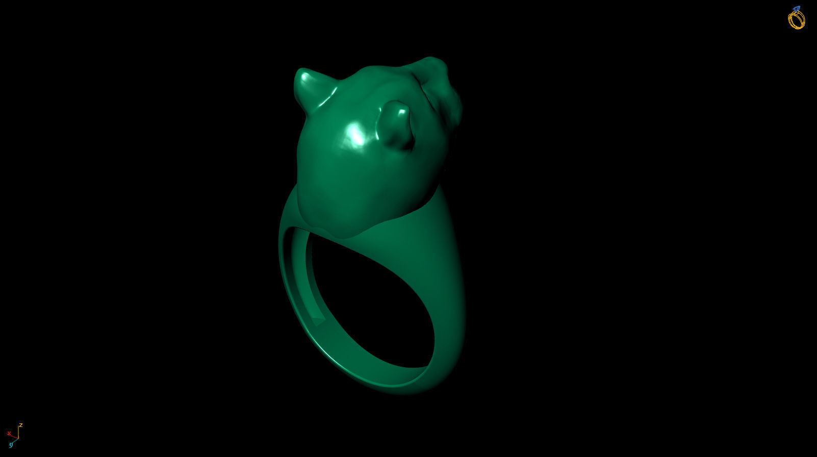 Black Panther Ring 3D print model_8
