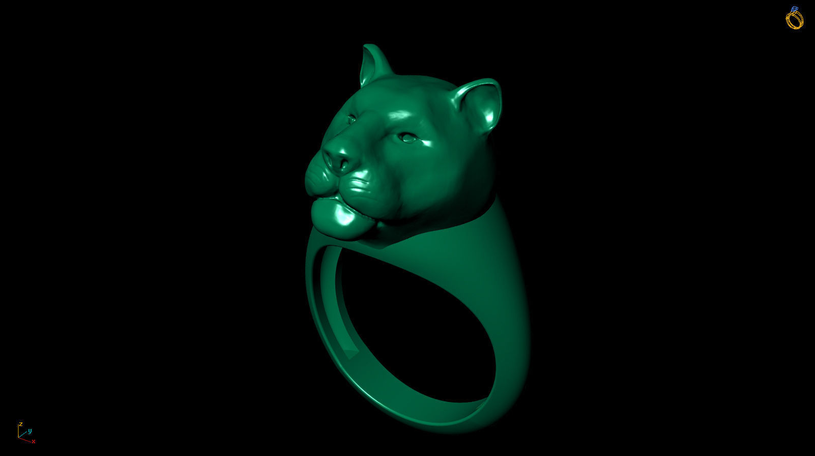 Black Panther Ring 3D print model_4