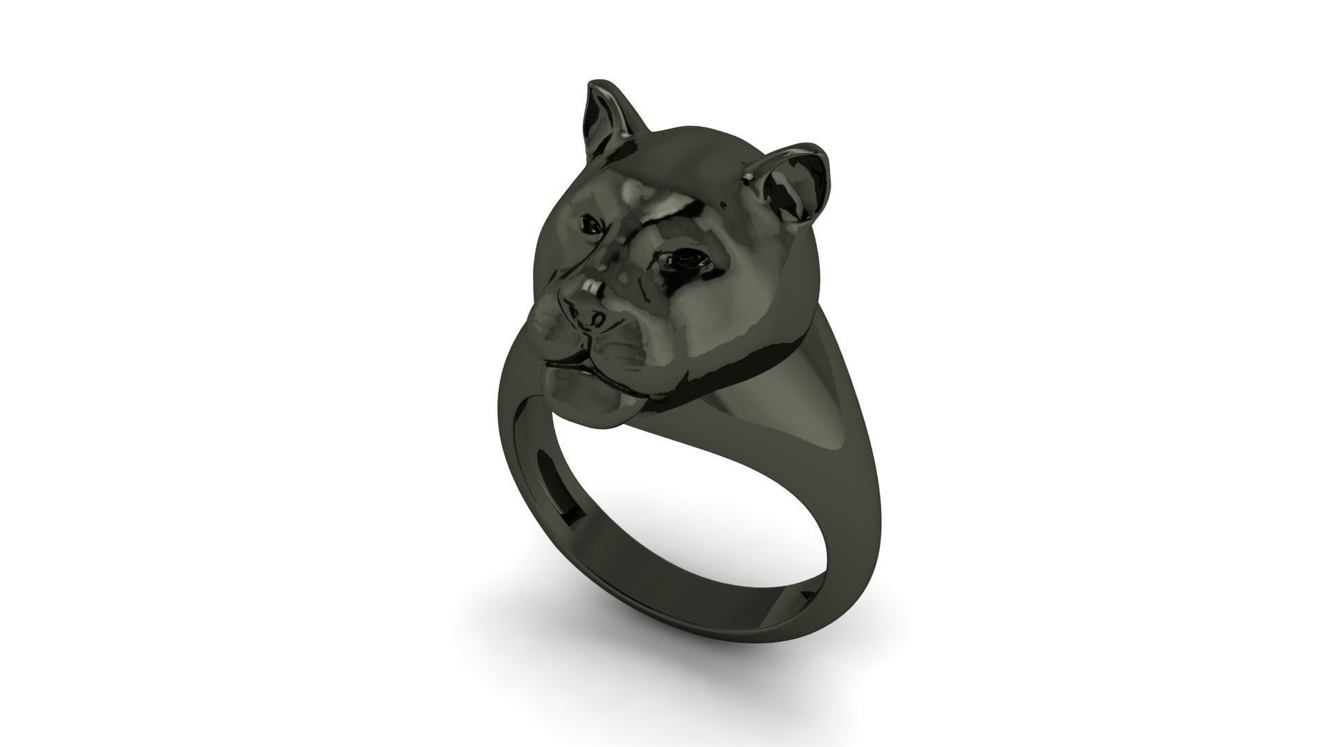 Black Panther Ring 3D print model_3
