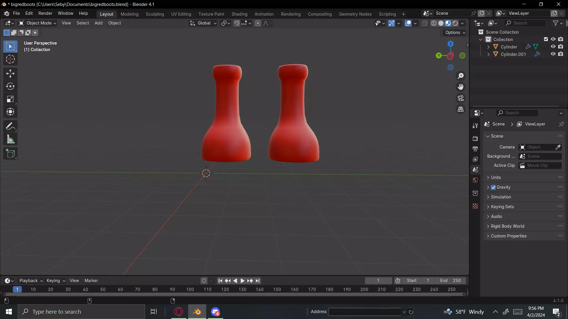 Big Red Boots MSCHF 3D model_0