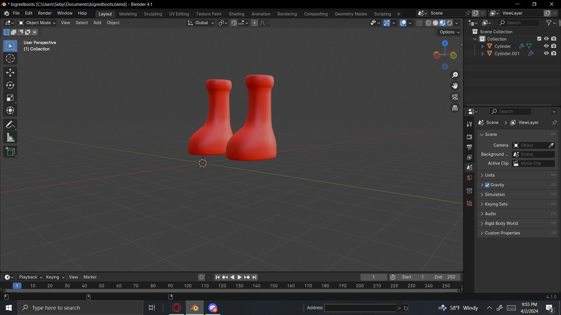 Big Red Boots MSCHF 3D model_2