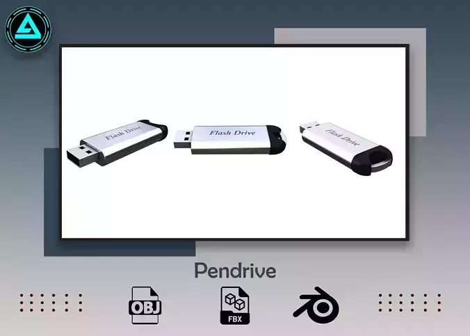 Pendrive Low-poly 3D model