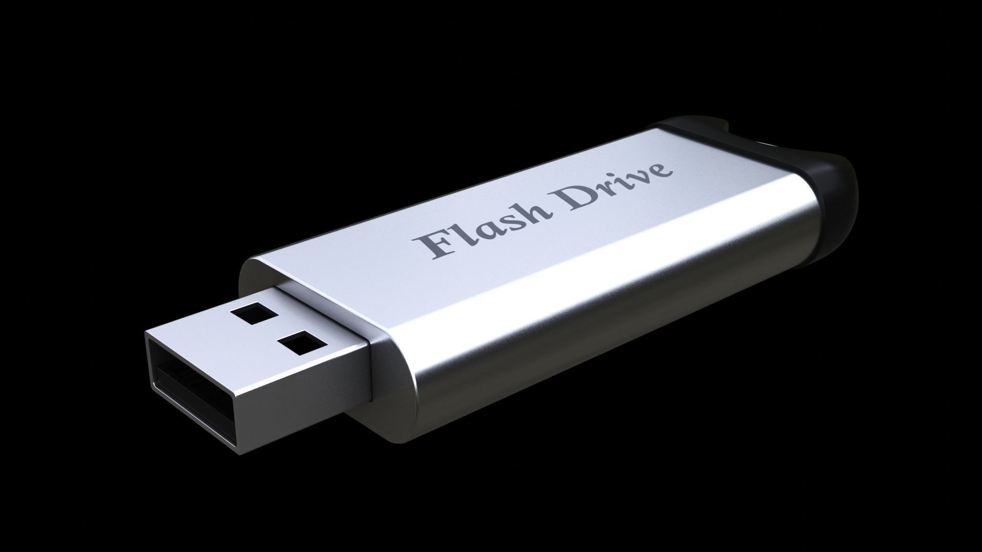 Pendrive Low-poly 3D model_1