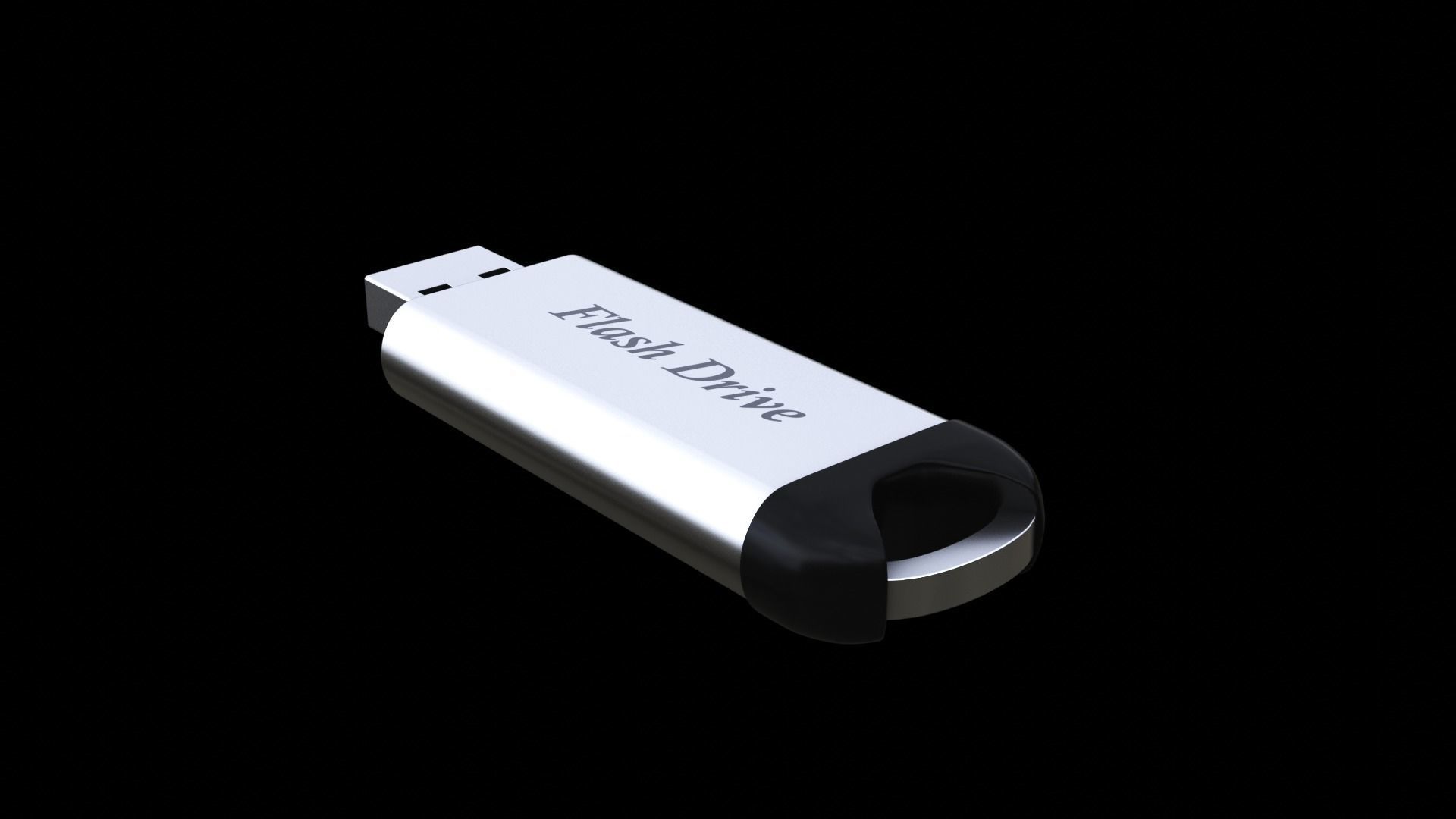 Pendrive Low-poly 3D model_3
