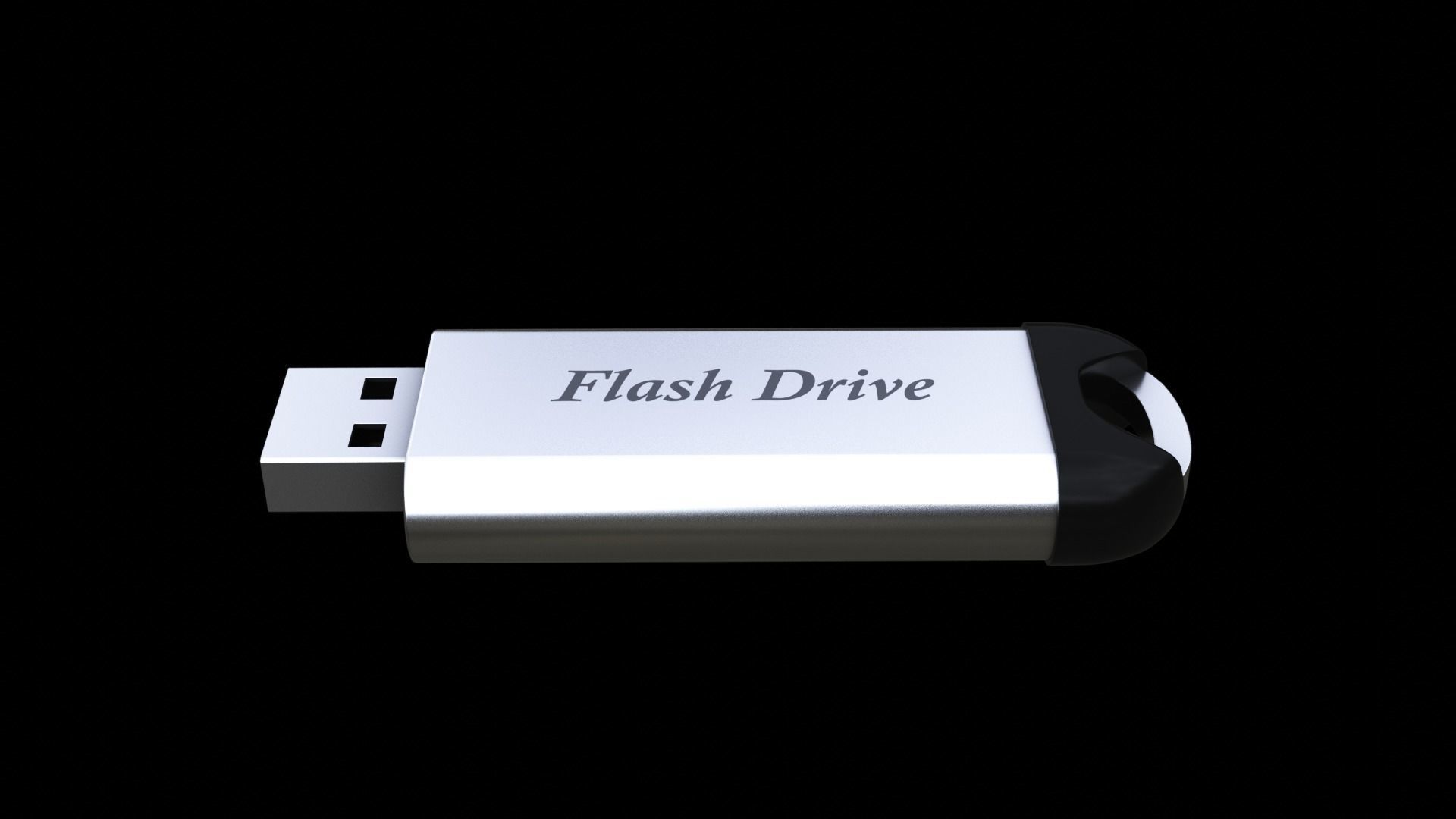 Pendrive Low-poly 3D model_2