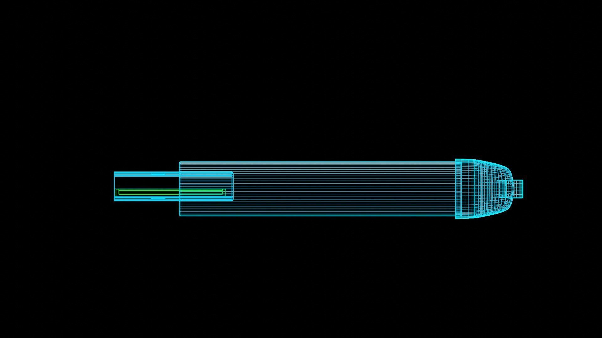 Pendrive Low-poly 3D model_4