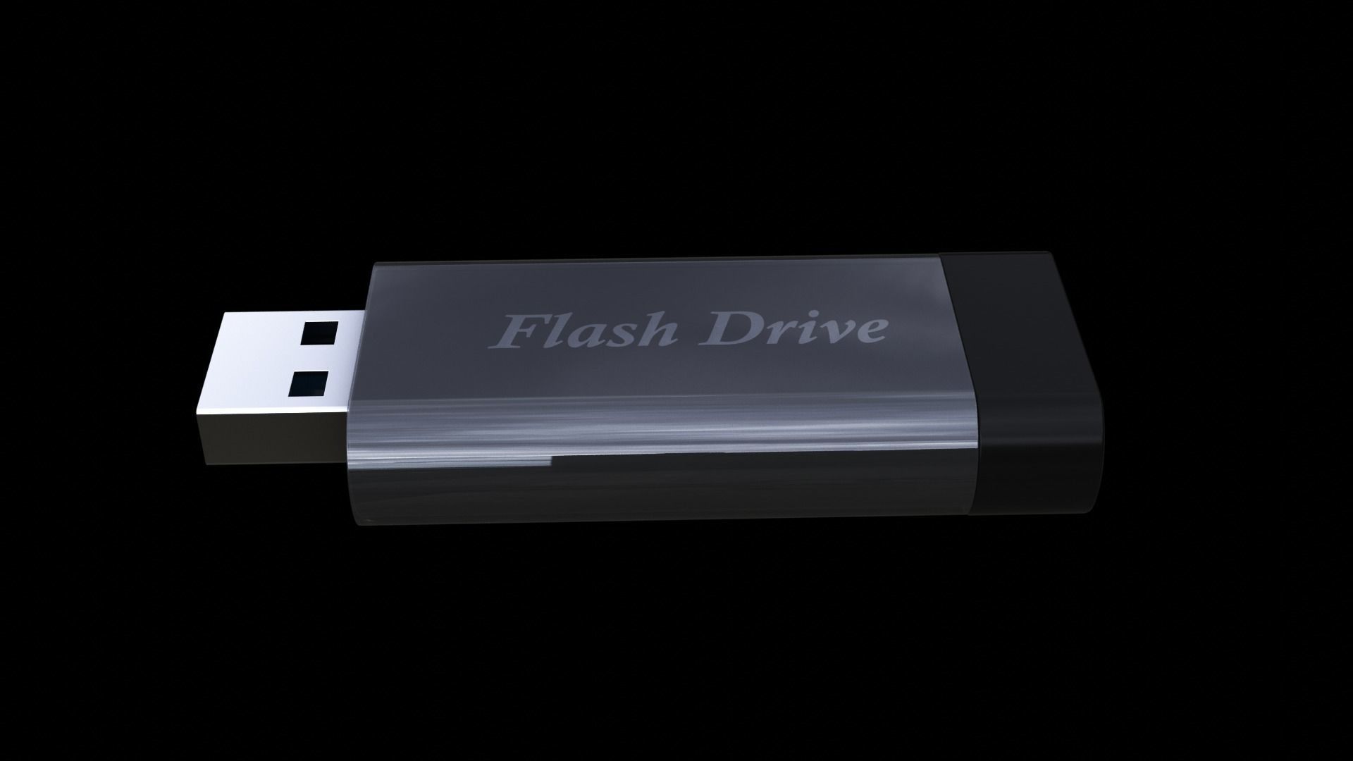 Pendrive Low-poly 3D model_2
