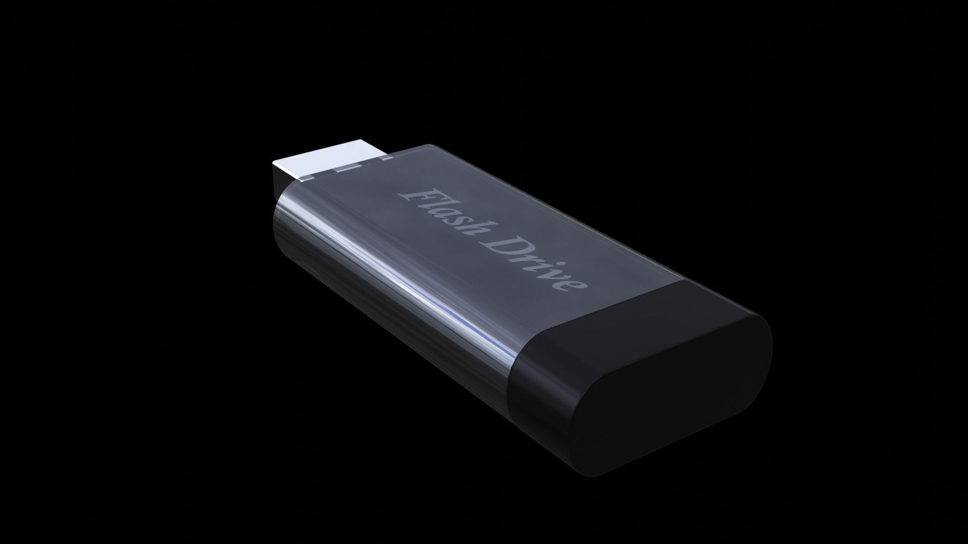 Pendrive Low-poly 3D model_3