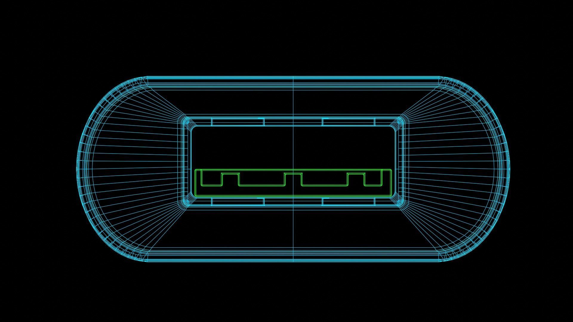 Pendrive Low-poly 3D model_5