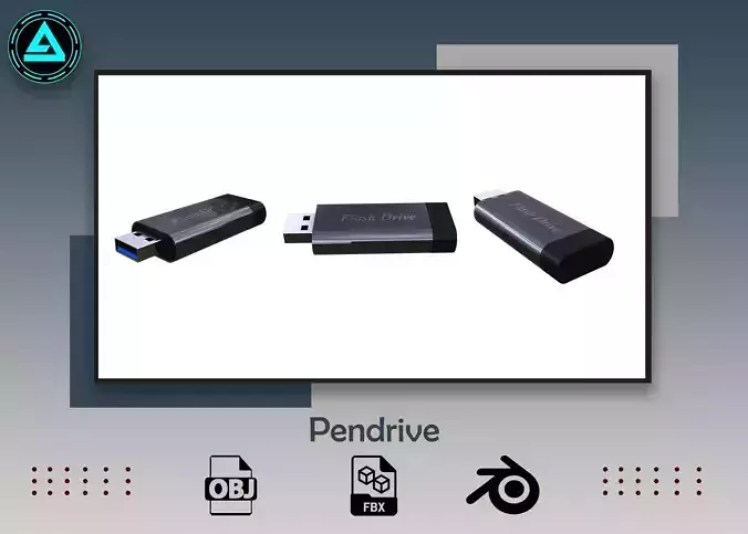 Pendrive Low-poly 3D model